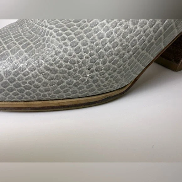 Rachel Comey Gray Croc-Embossed Ankle Boots 10 9.5 - Picture 11 of 11